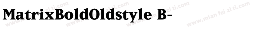 MatrixBoldOldstyle B字体转换